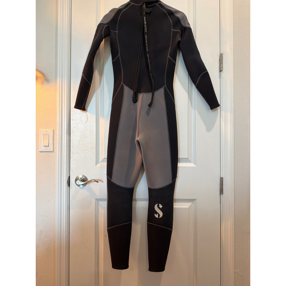 Scubapro Oneflex 3mm Wetsuit Womens Size 8 Black Grey Full Body Steamer Diving